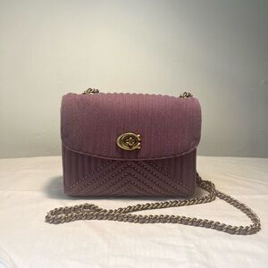 Coach Quilted Parker 18 velvet pink